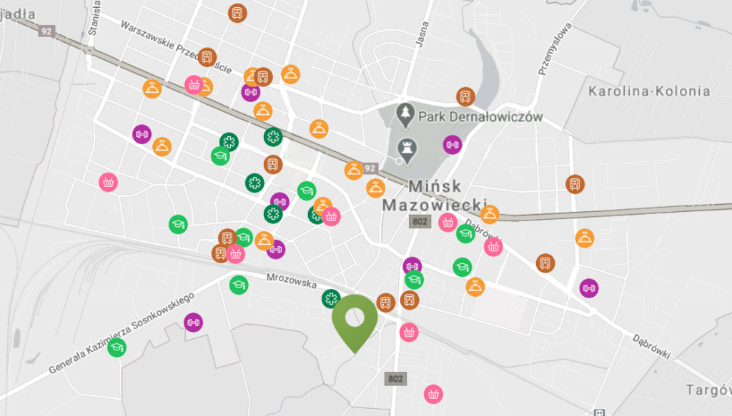 lokalizacja Srebrzysta Polana Mapa